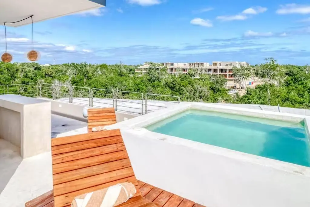 304 Amena Romantic Jungle Ph W/ Private Pool & Gym Apartment Tulum