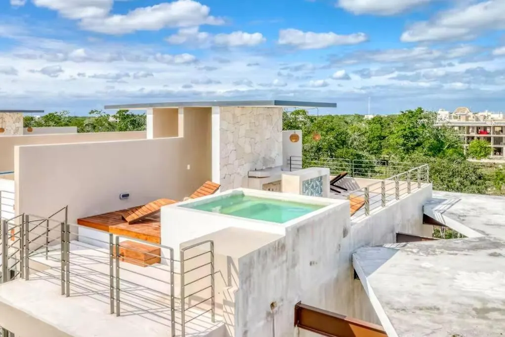 304 Amena Romantic Jungle Ph W/ Private Pool & Gym Apartment Tulum Mexico